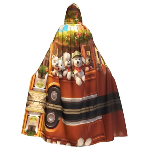 WDXQHY Süßer kleiner weißer Hunde-Umhang mit Kapuze, Volldruck, Polyester, Kostüm, Umhang für Cosplay-Partys, Maskeraden, Comic-Cons, leicht, bequem, kein Juckreiz, Stoff mit Bindeverschluss WDXQHY Süßer kleiner weißer Hunde-Umhang mit Kapuze, Volldruck, Polyester, Kostüm, Umhang für Cosplay-Partys, Maskeraden, Comic-Cons, leicht, bequem, kein Juckreiz, Stoff mit Bindeverschluss von WDXQHY