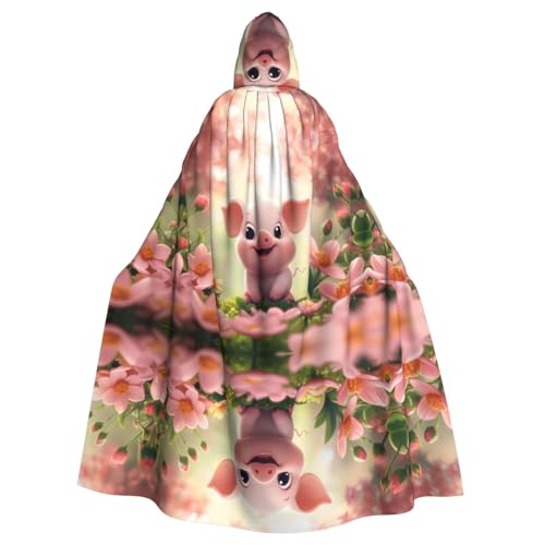 WDXQHY Süßes kleines Schweinchen Halloween Kapuzenumhang Volldruck Polyester Kostüm Umhang für Cosplay-Partys Maskeraden Comic Cons leichter, bequemer Stoff ohne Juckreiz mit Bindeverschluss WDXQHY Süßes kleines Schweinchen Halloween Kapuzenumhang Volldruck Polyester Kostüm Umhang für Cosplay-Partys Maskeraden Comic Cons leichter, bequemer Stoff ohne Juckreiz mit Bindeverschluss von WDXQHY