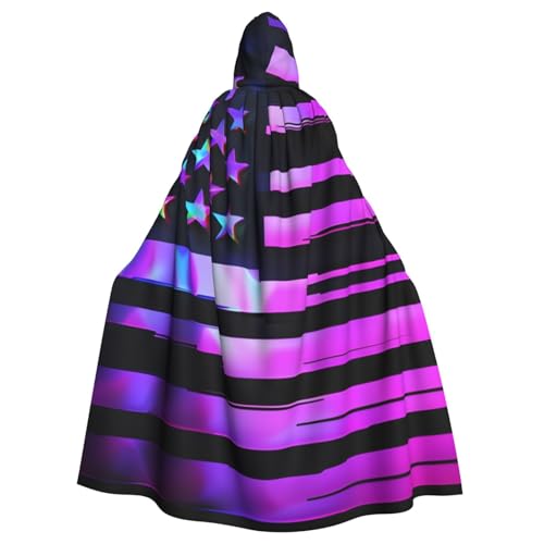 WDXQHY Umhang mit Laserstreifen-Flagge für Erwachsene – bequemer elastischer Partyumhang – perfekt für Kostüme, Cosplay, Halloween-Partys WDXQHY Umhang mit Laserstreifen-Flagge für Erwachsene – bequemer elastischer Partyumhang – perfekt für Kostüme, Cosplay, Halloween-Partys von WDXQHY