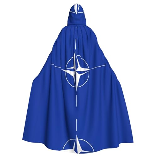 WDXQHY Umhang mit NATO-Flagge, Halloween, mit Kapuze, Volldruck, Polyester, Kostüm, Umhang für Cosplay-Partys, Maskeraden, Comic-Cons, leicht, bequem, kein Juckreiz, Stoff mit Bindeverschluss WDXQHY Umhang mit NATO-Flagge, Halloween, mit Kapuze, Volldruck, Polyester, Kostüm, Umhang für Cosplay-Partys, Maskeraden, Comic-Cons, leicht, bequem, kein Juckreiz, Stoff mit Bindeverschluss von WDXQHY