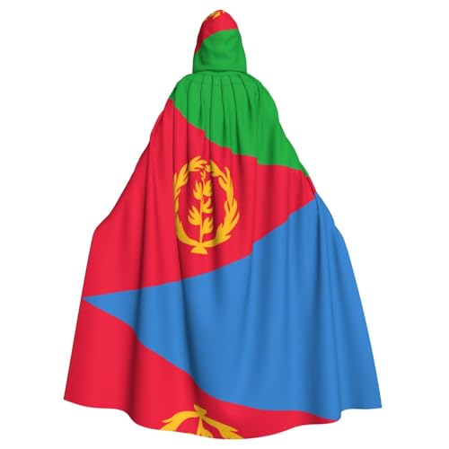 WDXQHY Umhang mit eritreischer Flagge, Halloween-Kapuzenumhang, Volldruck, Polyester, Kostüm, Umhang für Cosplay-Partys, Maskeraden, Comic-Cons, leicht, bequem, kein Juckreiz, Stoff mit WDXQHY Umhang mit eritreischer Flagge, Halloween-Kapuzenumhang, Volldruck, Polyester, Kostüm, Umhang für Cosplay-Partys, Maskeraden, Comic-Cons, leicht, bequem, kein Juckreiz, Stoff mit von WDXQHY