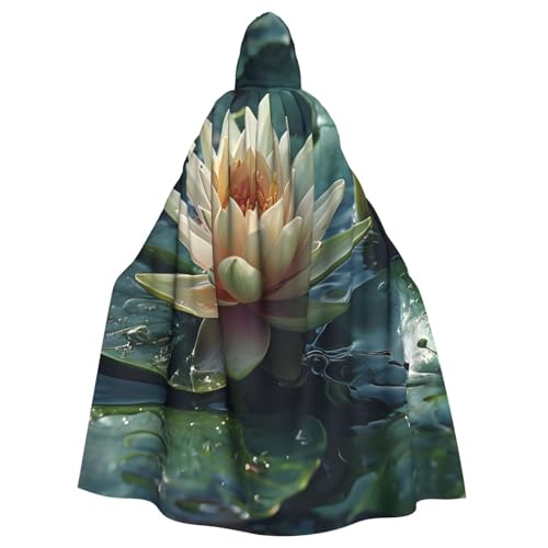 WDXQHY Wasserlilie, Halloween-Umhang für Erwachsene, mit Kapuze, bequemer, elastischer Party-Umhang, perfekt für Kostüme, Cosplay, Halloween-Partys, Kapuzenumhang WDXQHY Wasserlilie, Halloween-Umhang für Erwachsene, mit Kapuze, bequemer, elastischer Party-Umhang, perfekt für Kostüme, Cosplay, Halloween-Partys, Kapuzenumhang von WDXQHY