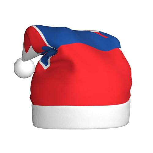 WDXQHY Weihnachtsmütze für Erwachsene, Motiv: Flagge der Slowakei, Plüsch, festliche Feiertagsdekoration und Partyzubehör, Weihnachtsmütze für Erwachsene, Feiertagsparty-Dekorationen WDXQHY Weihnachtsmütze für Erwachsene, Motiv: Flagge der Slowakei, Plüsch, festliche Feiertagsdekoration und Partyzubehör, Weihnachtsmütze für Erwachsene, Feiertagsparty-Dekorationen von WDXQHY