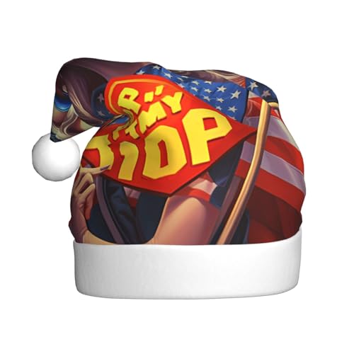 WDXQHY Weihnachtsmütze mit amerikanischer Flagge für Erwachsene, Plüsch, festliche Feiertagsdekoration und Partyzubehör, Weihnachtsmütze für Erwachsene, Feiertagsparty-Dekorationen WDXQHY Weihnachtsmütze mit amerikanischer Flagge für Erwachsene, Plüsch, festliche Feiertagsdekoration und Partyzubehör, Weihnachtsmütze für Erwachsene, Feiertagsparty-Dekorationen von WDXQHY