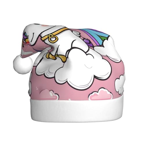 WDXQHY Wolken Regenbogen kleines weißes Pferd Erwachsene Plüsch Weihnachtshut Festliche Urlaubsdekoration und Partyzubehör Weihnachtshut für Erwachsene Partydekorationen Hut WDXQHY Wolken Regenbogen kleines weißes Pferd Erwachsene Plüsch Weihnachtshut Festliche Urlaubsdekoration und Partyzubehör Weihnachtshut für Erwachsene Partydekorationen Hut von WDXQHY