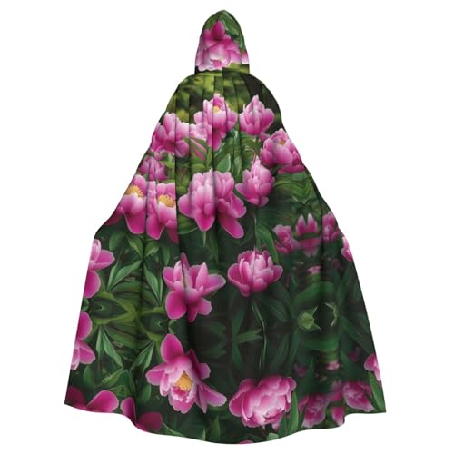 WDXQHY Wunderschöner Halloween-Kapuzenumhang mit Pfingstrosen, Volldruck, Polyester, Kostüm-Umhang für Cosplay-Partys, Maskeraden, Comic-Cons, leicht, bequem, kein Juckreiz, Stoff mit Bindeverschluss WDXQHY Wunderschöner Halloween-Kapuzenumhang mit Pfingstrosen, Volldruck, Polyester, Kostüm-Umhang für Cosplay-Partys, Maskeraden, Comic-Cons, leicht, bequem, kein Juckreiz, Stoff mit Bindeverschluss von WDXQHY