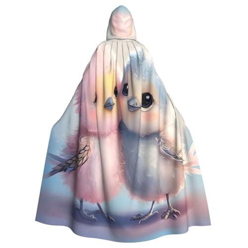 WDXQHY lovebird Halloween-Umhang für Erwachsene, mit Kapuze, bequem, elastisch, Partyumhang, perfekt für Kostüme, Cosplay, Halloween-Partys, Kapuzenumhang von WDXQHY