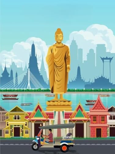 1000 Stück Rätsel, Thailands Travel, Colourful Abstract Jigsaw, Fun Spiel Toy Educational Spiel for Erwachsene Posters BE37KA von WDZFF