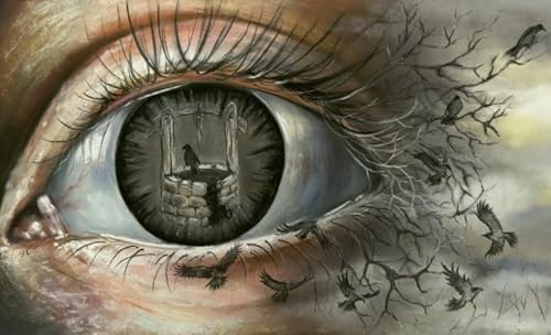 1000 Teile,Abstract Abstract Eyes Painting,Black Art White Puzzless,Für Memory-Spiele Für Adults,Familien Spaß Puzzle-Spielzeug Fw226Zw von WDZFF