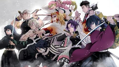 1000 Teile - Japanese Animes Demons Tanjirou Nezuko Plakat - Buntes Unregelmäßiges Puzzles - Lernspielzeug Für Kinder - Erwachsene Personalisierte Herausforderung Spielzeug - Zy232Ps von WDZFF
