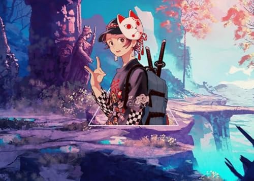 1000 Teile Puzzle ，Classic Japanese Animes Demons Tanjirou ，Für Lernspielzeug Für Kinder,Familien Spiele Für Erwachsene - Zp109Aw von WDZFF