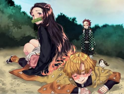 1000 Teile Puzzle ，Classic Japanese Animes Demons Tanjirou ，Für Lernspielzeug Für Kinder,Familien Spiele Für Erwachsene - Zp116Aw von WDZFF