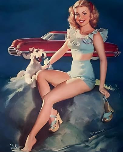 1000 Teile Puzzles,World Warii Elvgren USSR Retro Girlss Painting,Für Spiele Zur Stressreduzierung Für Familien,Erwachsene Challenge Game,Wand Kunst Dekoration Fw398Zw von WDZFF