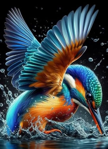 Animal Kingfishers, Rätsel 1000 Stück, Art Colour Jigsaw, Fun Spiel Toy Posters Educational Spiel for Memory Spiels for The Ältere Gifts BE623KA von WDZFF