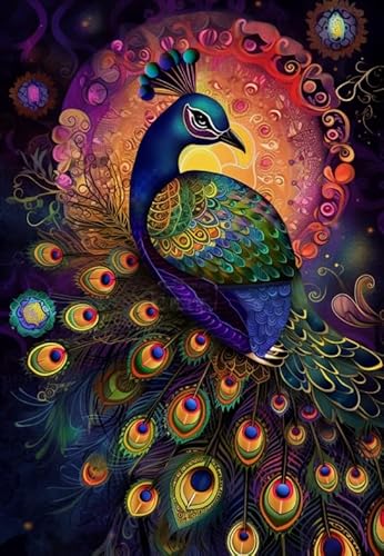 Animal Peacockss Painting ，Puzzles 1000 Teile ，Buntes Puzzle ，Gedächtnis-Challenge-Spiele Für Erwachsene ，Spielzeug Zur Stressbewältigung Für Familien - Zp267Aw von WDZFF