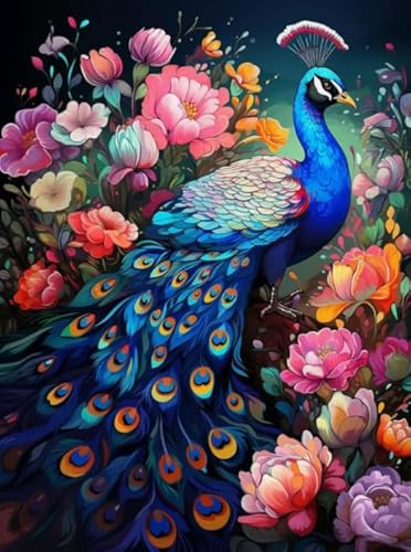 Animal Peacockss Painting ，Puzzles 1000 Teile ，Buntes Puzzle ，Gedächtnis-Challenge-Spiele Für Erwachsene ，Spielzeug Zur Stressbewältigung Für Familien - Zp268Aw von WDZFF
