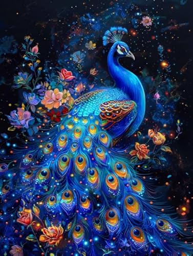 Animal Peacockss Painting ，Puzzles 1000 Teile ，Buntes Puzzle ，Gedächtnis-Challenge-Spiele Für Erwachsene ，Spielzeug Zur Stressbewältigung Für Familien - Zp271Aw von WDZFF