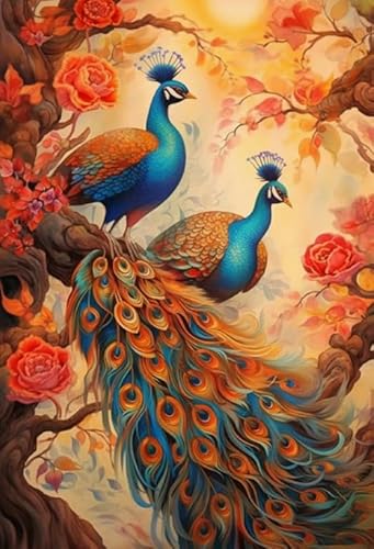 Animal Peacockss Painting ，Puzzles 1000 Teile ，Buntes Puzzle ，Gedächtnis-Challenge-Spiele Für Erwachsene ，Spielzeug Zur Stressbewältigung Für Familien - Zp272Aw von WDZFF
