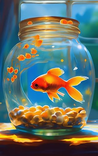 Art Fishes Paintings,Puzzles 1000 Teile,Familien Spiele Zur Stressreduzierung,Erwachsene Rätsel Herausforderung Ältere Gedächtnis Kognition Spiel Kq45Zy von WDZFF