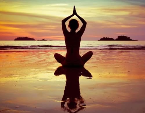 Beach Yogass Meditations Posters ，Für Lernspielzeug Für Erwachsene ，1000 Teile Unregelmäßige Puzzles ，Gedächtnis Spiel Für Senioren - Zp254Aw von WDZFF