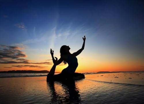 Beach Yogass Meditations Posters ，Für Lernspielzeug Für Erwachsene ，1000 Teile Unregelmäßige Puzzles ，Gedächtnis Spiel Für Senioren - Zp255Aw von WDZFF