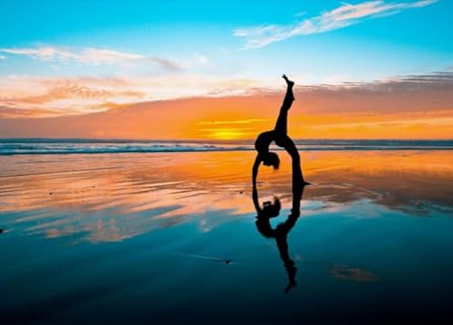 Beach Yogass Meditations Posters ，Für Lernspielzeug Für Erwachsene ，1000 Teile Unregelmäßige Puzzles ，Gedächtnis Spiel Für Senioren - Zp256Aw von WDZFF