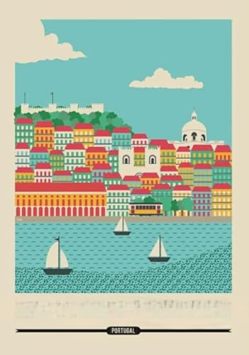 City Vintage Travel Illustration Bilder, Puzzle 1000 Stück, Ältere Menschen Gedächtnis Kognition Spiele, Spiele Zur Stressreduzierung Für Familien - Zy108Ps von WDZFF