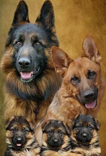 German Shepherds Plakats,1000 Teile Puzzles,Memory-Spiele Für Adults,Familie Stress Relief Spielzeug,Wand Kunst Dekoration Fw473Zw von WDZFF