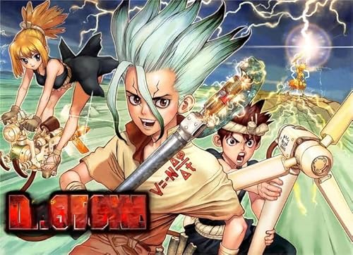 Japanese Animes Dr.Stone Plakats Bild - Für Kinder Spielzeug Lernspiele Spiele - Colour - Puzzles 1000 Teile Fw48Zw von WDZFF