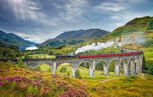 Puzzle 1000 Pieces,Glenfinnans Scenery Painting Posters,Jigsaw Puzzle,Spiele Für Erwachsene Und Kinder, Lernspielzeug WDZFF Zy35Zp von WDZFF