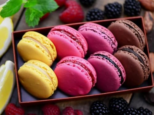 Puzzle Macarons Picture, Erwachsene Decompression Spiel Art Posters, 1000 Pcs, Colourful Jigsaw Puzzle, Memory Cognition Spiels BE43KA von WDZFF