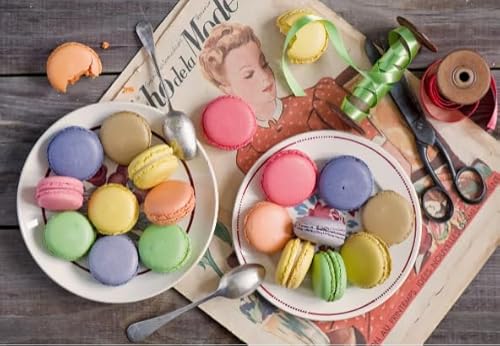 Puzzle Macarons Picture, Erwachsene Decompression Spiel Art Posters, 1000 Pcs, Colourful Jigsaw Puzzle, Memory Cognition Spiels BE45KA von WDZFF