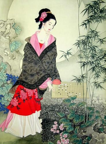 Puzzles 1000 Stück ，Chinese Style Gongbi Painting Womans Kunst Plakat,Buntes Puzzles, Wand Kunst Dekoration, Spiele Zur Stressreduzierung Für Familien - Zy157Ps von WDZFF