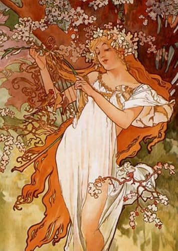 Puzzles 1000 Teile,Alphonse.Mucha Illustrations,Irregular Puzzles,Für Memory-Spiele Für Adults,Familie Stress Relief Spielzeug,Zimmer Dekoration Fw253Zw von WDZFF