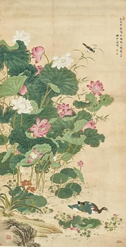 Puzzles 1000 Teile,Chinese Flower Oil Painting,Familien Spiele Zur Stressreduzierung,Erwachsene Puzzle Challenge Spiel，Wand Kunst Dekoration Kq270Zy von WDZFF