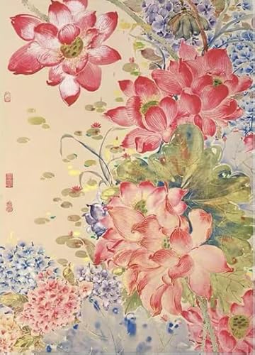 Puzzles 1000 Teile,Chinese Flower Oil Painting,Familien Spiele Zur Stressreduzierung,Erwachsene Puzzle Challenge Spiel，Wand Kunst Dekoration Kq272Zy von WDZFF