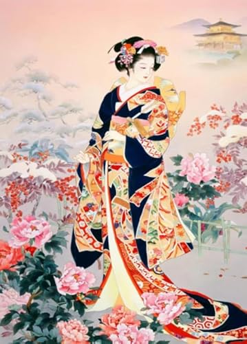 Puzzles 1000 Teile,Japanese Womans Geishas,Buntes Puzzles,Für Memory Challenge Spiele Für Adults,Familie Stress Relief Spielzeug Fw314Zw von WDZFF