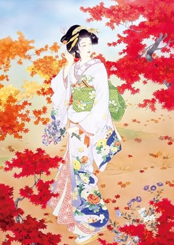 Puzzles 1000 Teile,Japanese Womans Geishas,Buntes Puzzles,Für Memory Challenge Spiele Für Adults,Familie Stress Relief Spielzeug Fw316Zw von WDZFF