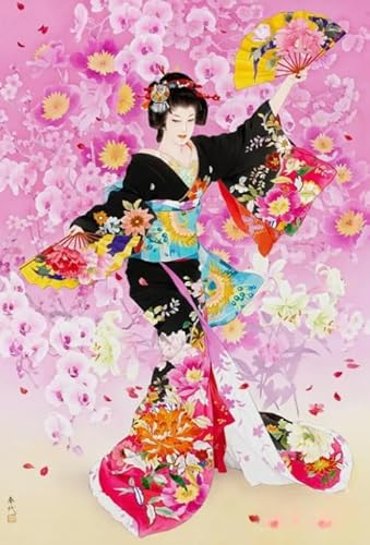 Puzzles 1000 Teile,Japanese Womans Geishas,Buntes Puzzles,Für Memory Challenge Spiele Für Adults,Familie Stress Relief Spielzeug Fw319Zw von WDZFF