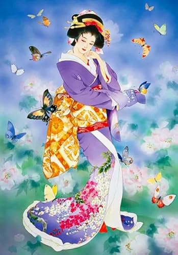 Puzzles 1000 Teile,Japanese Womans Geishas,Buntes Puzzles,Für Memory Challenge Spiele Für Adults,Familie Stress Relief Spielzeug Fw320Zw von WDZFF