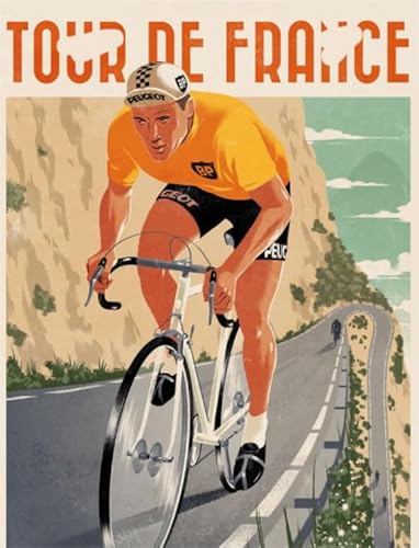 Puzzles 1000 Teile,Retro Cyclings Tours De Francess Plakats,Irregular Puzzles,Für Memory-Spiele Für Adults,Familie Stress Relief Spielzeug Fw300Zw von WDZFF