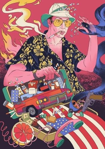 Puzzles 1000 Teile ，Classic Film Fears and Loathing Lasvegas Posters ，Gedächtnis Spiele Für Ältere Menschen ，Familie Lernspielzeug Spielzeug - Zp184Aw von WDZFF