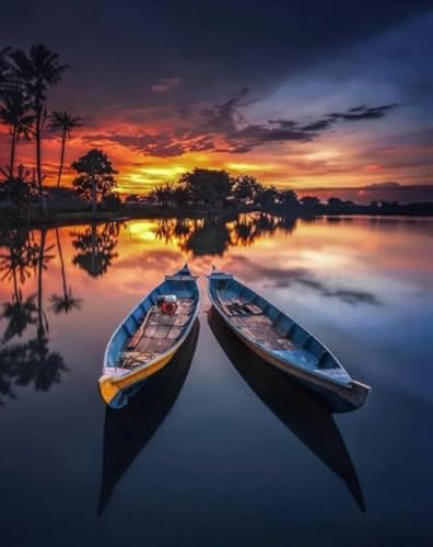 Puzzles 1000 Teile ，Unregelmäßige Kunst Puzzle ，Gedächtnisspiele Für Erwachsene ，Spielzeug Zur Stressbewältigung Für Familien，Boats Landscapes Posters - Zp10Aw von WDZFF