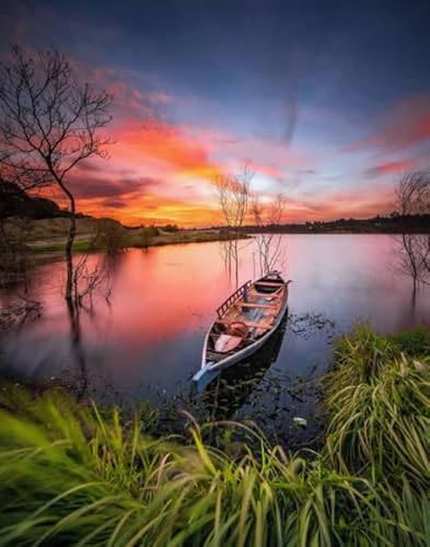 Puzzles 1000 Teile ，Unregelmäßige Kunst Puzzle ，Gedächtnisspiele Für Erwachsene ，Spielzeug Zur Stressbewältigung Für Familien，Boats Landscapes Posters - Zp11Aw von WDZFF