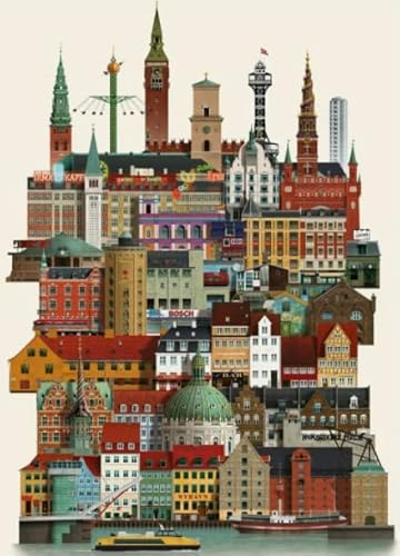Rätsel 1000 Pcs, Copenhagens City Travel, Fun Jigsaw Puzzle, Erwachsene Toy Familie Stress Reduction Spiels Posters BE606KA von WDZFF