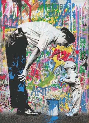 WDZFF 1000 Pcs - Banksyss Street Art Graffiti - Colourful Art Poster Puzzle Toys - Dekompres Sions Spiel Für Erwachsene - Kx416Zs von WDZFF