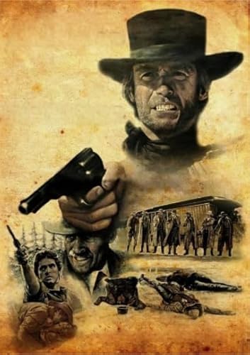 WDZFF 1000 Pcs Puzzle - Difficult Puzzle - Eastwoods Classic Film Poster - Spiele Zur Stressreduzierung Für Die Ganze Familie - Kx04Zs von WDZFF