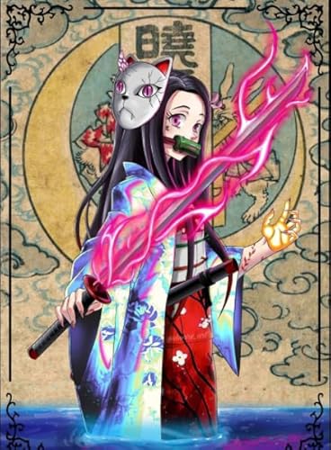 WDZFF 1000 Stück ，Bunt Fun Puzzle ，Bilder ，Gifts ，Japanese Animes Demons Nezuko ，Kinderspielzeug Lernspiele Poster - Kx245Zs von WDZFF