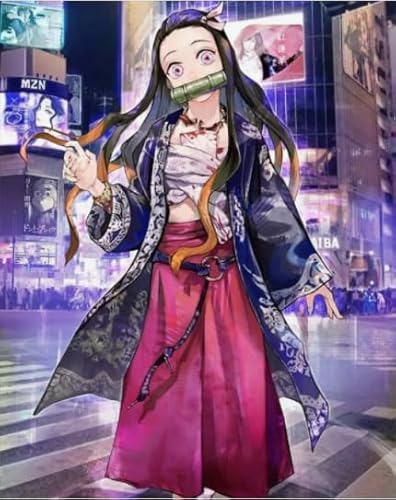WDZFF 1000 Stück ，Bunt Fun Puzzle ，Bilder ，Gifts ，Japanese Animes Demons Nezuko ，Kinderspielzeug Lernspiele Poster - Kx249Zs von WDZFF