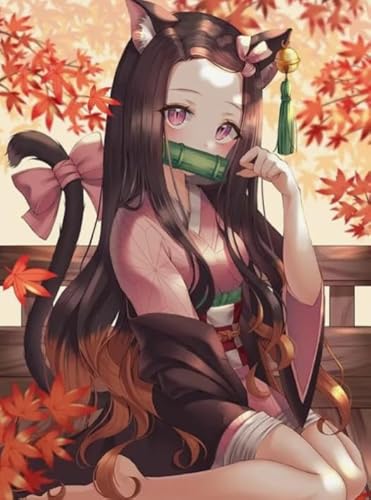 WDZFF 1000 Stück ，Bunt Puzzles ，Bilder ，Gifts ，Japanese Animes Demons Nezuko ，Personalisiertes Spielzeug Für Erwachsene Für Kinder - Kx306Zs von WDZFF